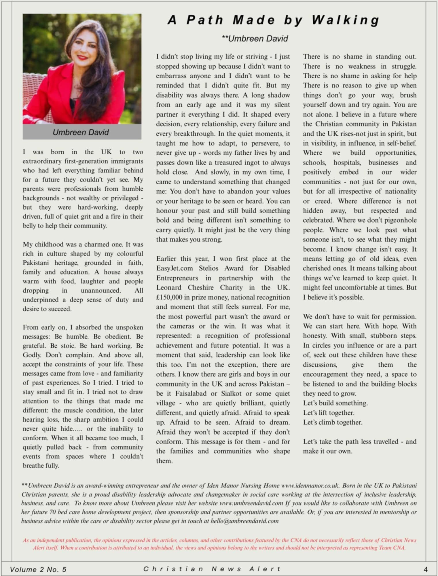 Newspaper feature